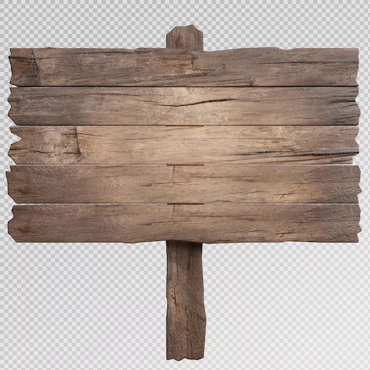 Wooden post sign